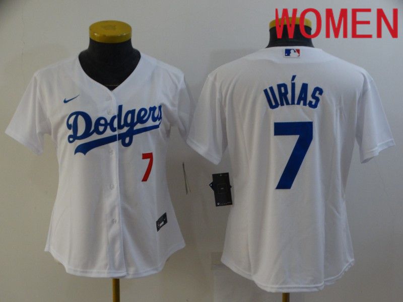 Women Los Angeles Dodgers #7 Urias White Game Nike 2022 MLB Jersey->kansas city royals->MLB Jersey